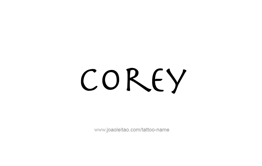 Tattoo Design  Name Corey   