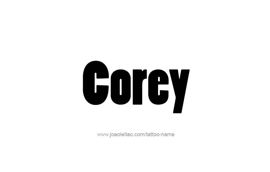 Tattoo Design  Name Corey   