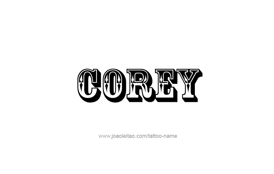 Tattoo Design  Name Corey   