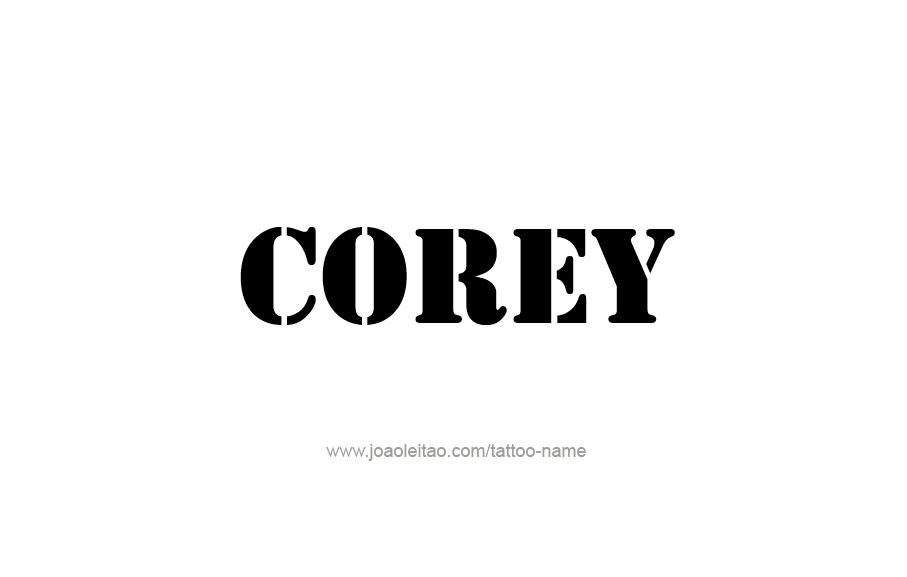 Tattoo Design  Name Corey   