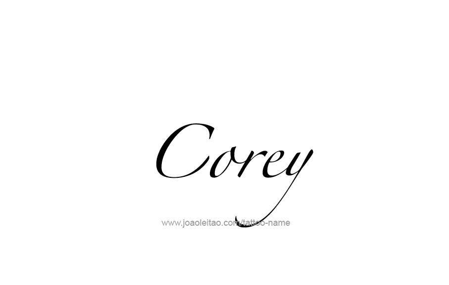 Tattoo Design  Name Corey   