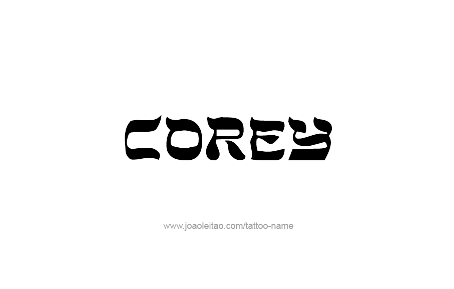 Tattoo Design  Name Corey   