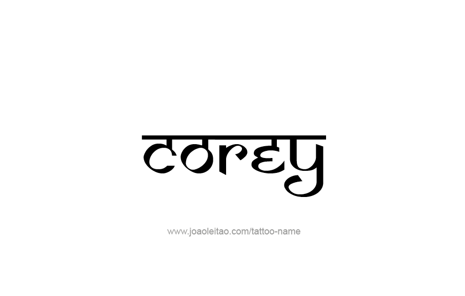 Tattoo Design  Name Corey   