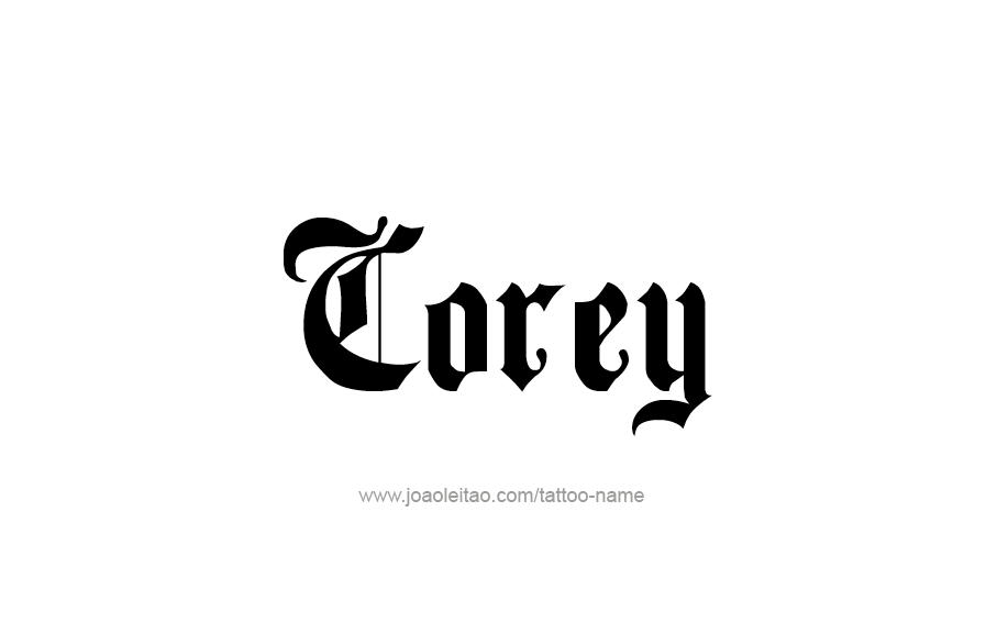 Tattoo Design  Name Corey   