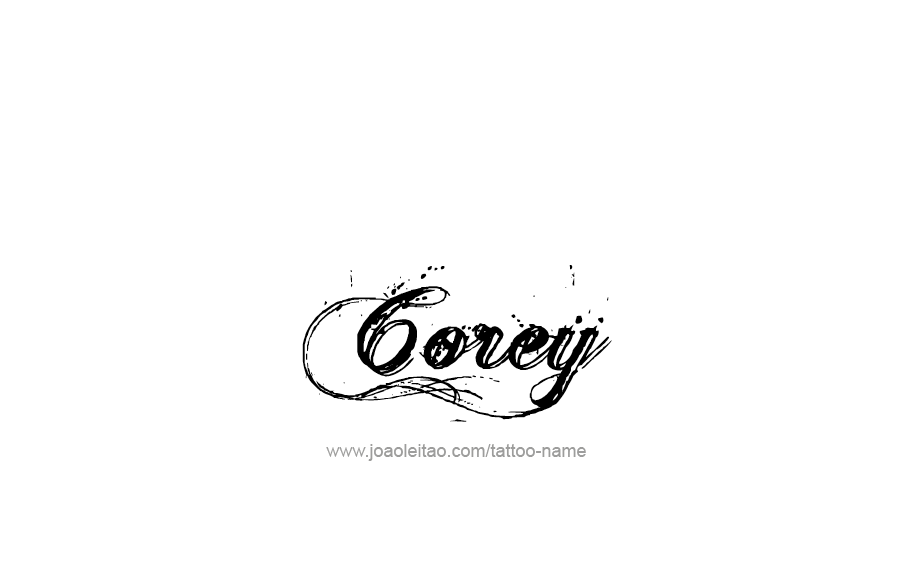 Tattoo Design  Name Corey   