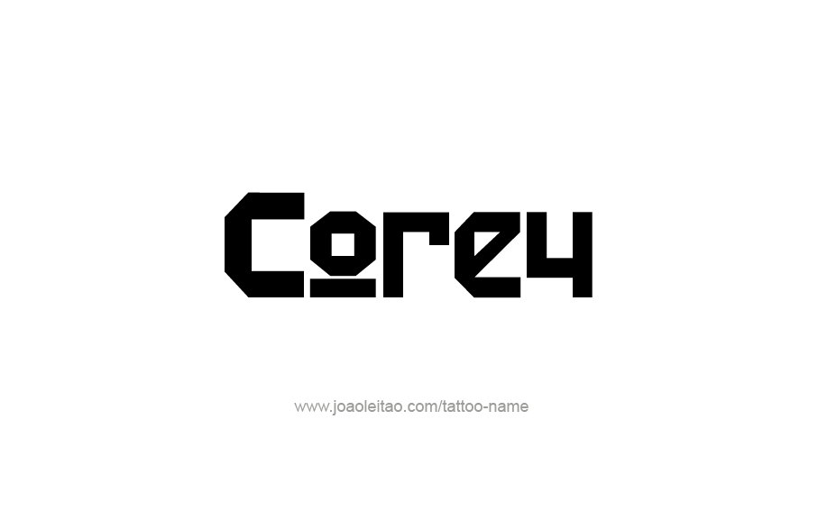 Tattoo Design  Name Corey   