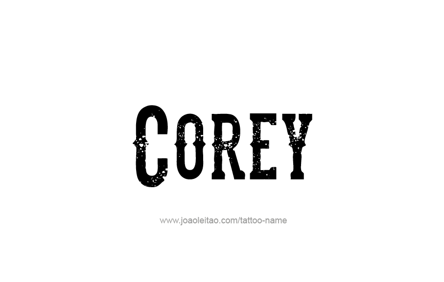 Tattoo Design  Name Corey   