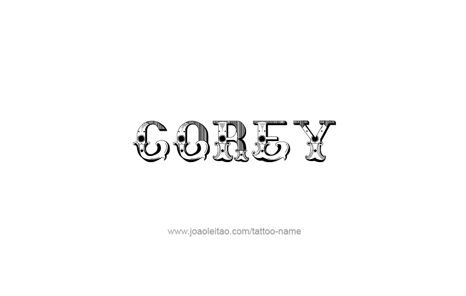 Tattoo Design  Name Corey   