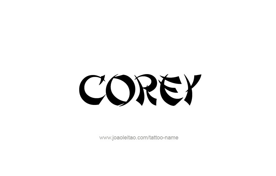 Tattoo Design  Name Corey