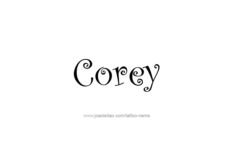 Tattoo Design  Name Corey   