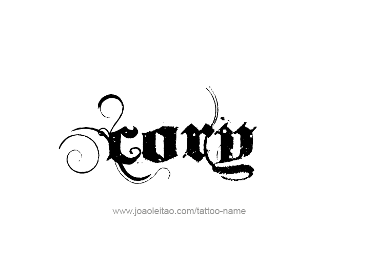 Tattoo Design  Name Cory   