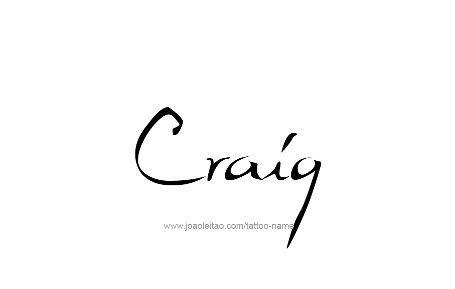 Tattoo Design  Name Craig   