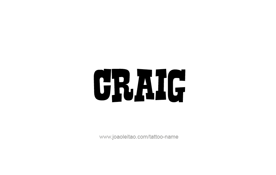 Tattoo Design  Name Craig   