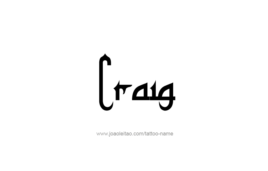 Tattoo Design  Name Craig   