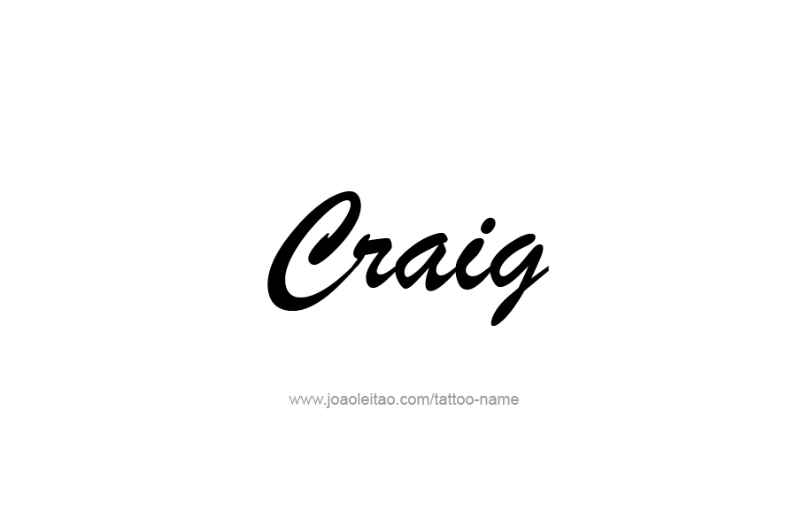 Tattoo Design  Name Craig   