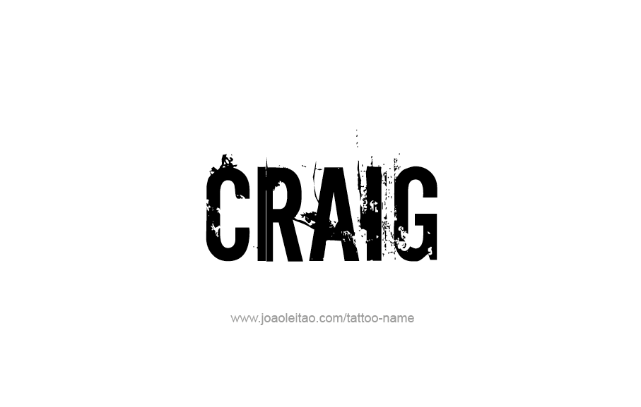 Tattoo Design  Name Craig   