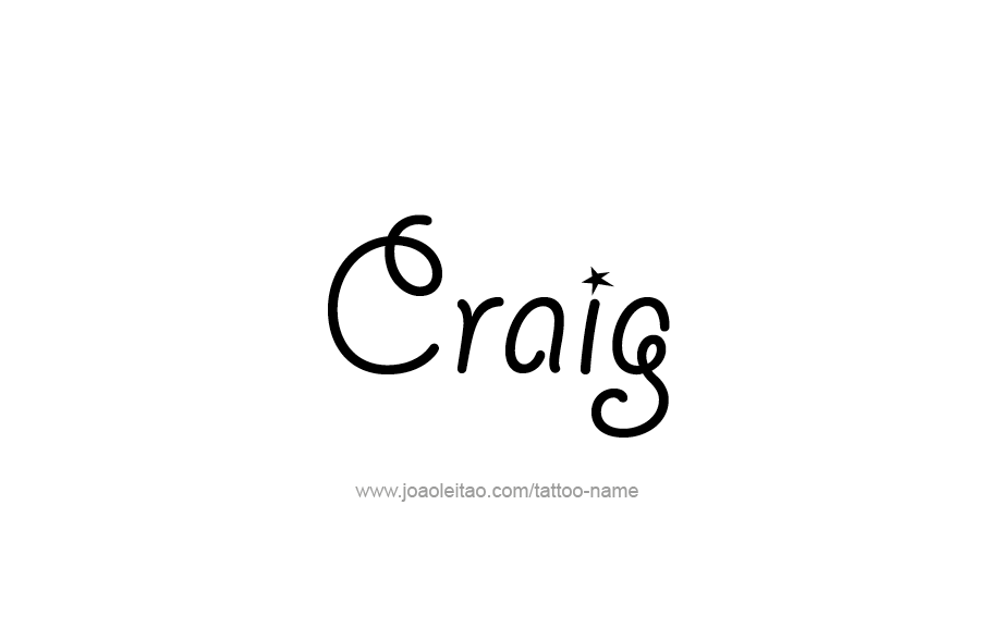 Tattoo Design  Name Craig   