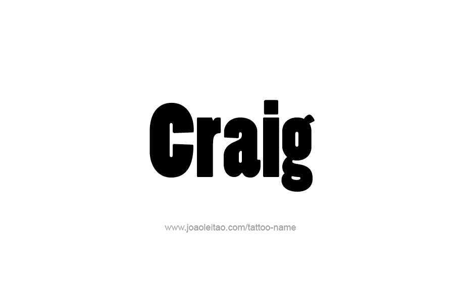 Tattoo Design  Name Craig   