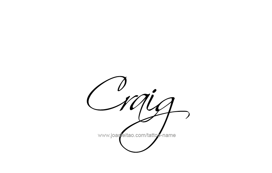 Tattoo Design  Name Craig   