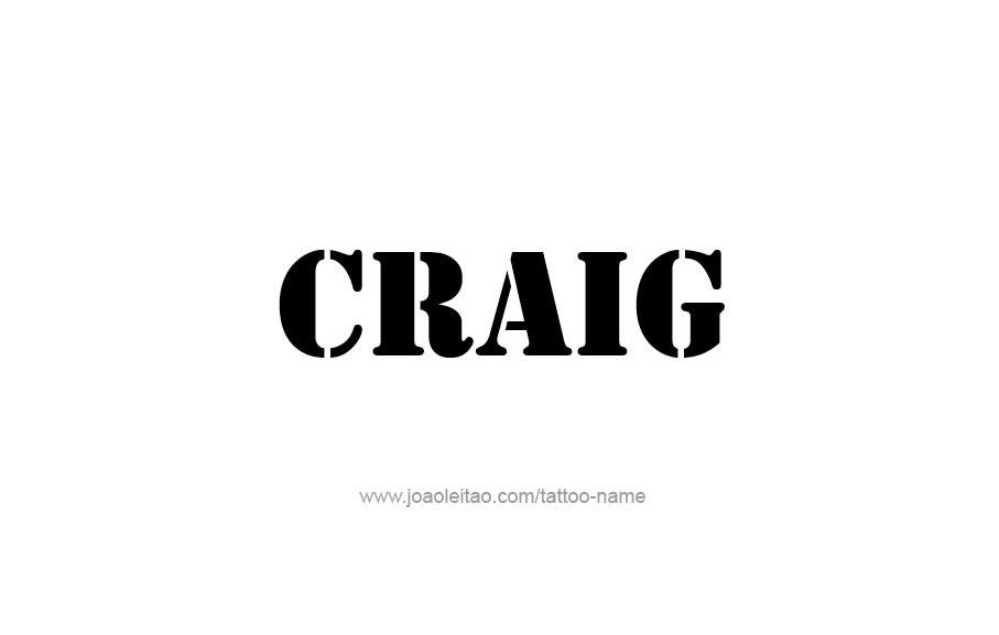 Tattoo Design  Name Craig   