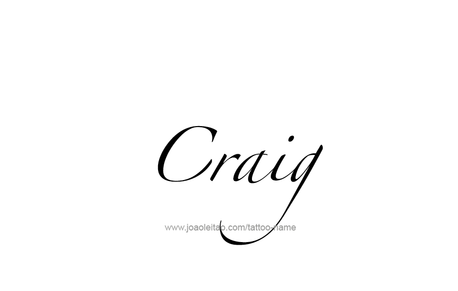 Tattoo Design  Name Craig   