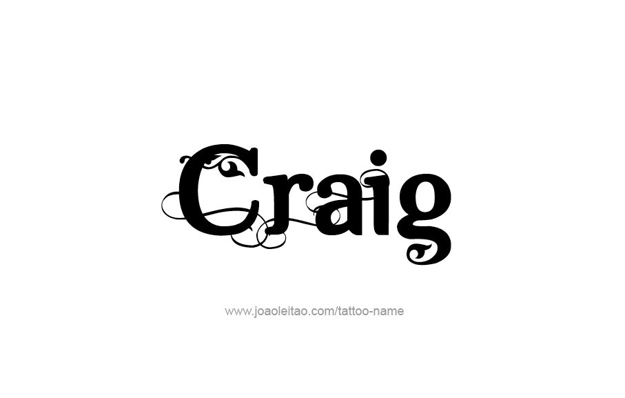 Tattoo Design  Name Craig   