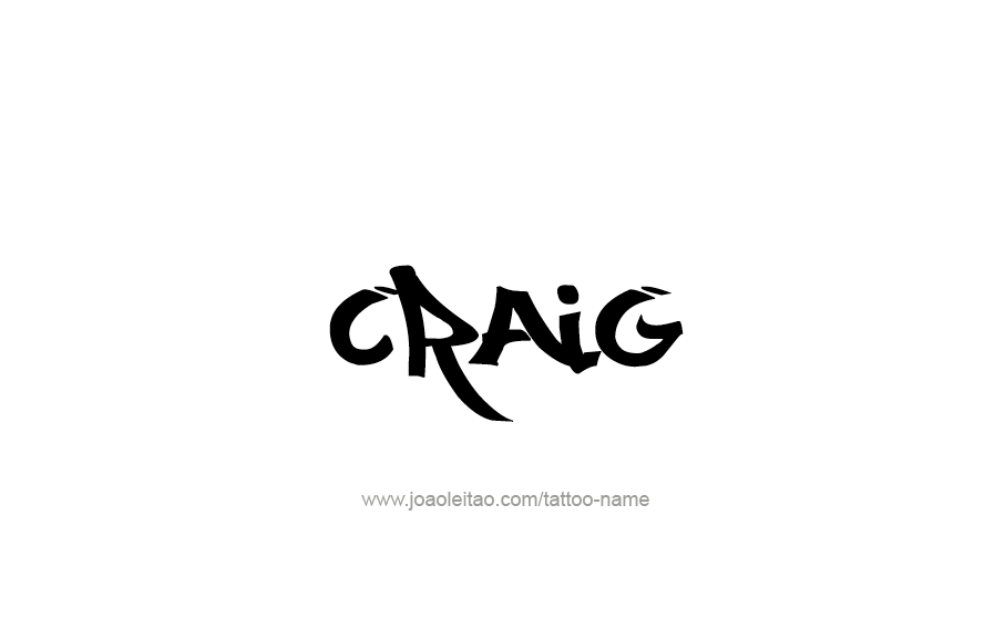 Tattoo Design  Name Craig   