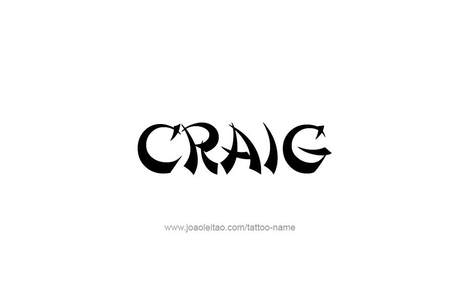 Tattoo Design  Name Craig