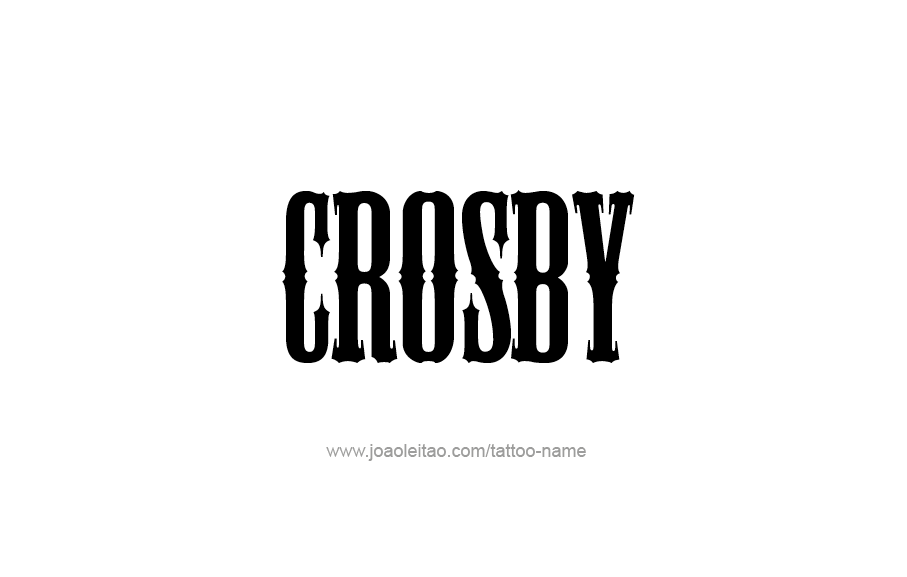 Tattoo Design  Name Crosby   