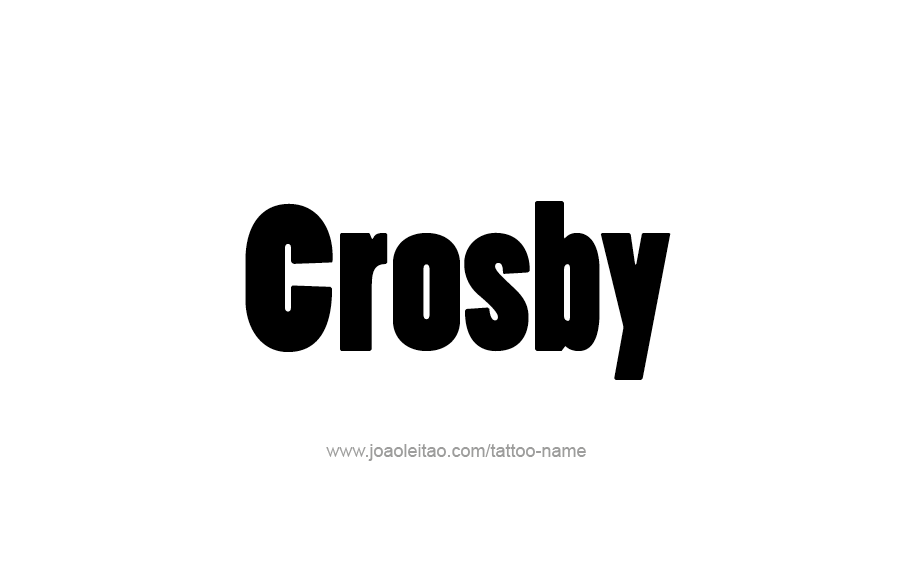 Tattoo Design  Name Crosby   