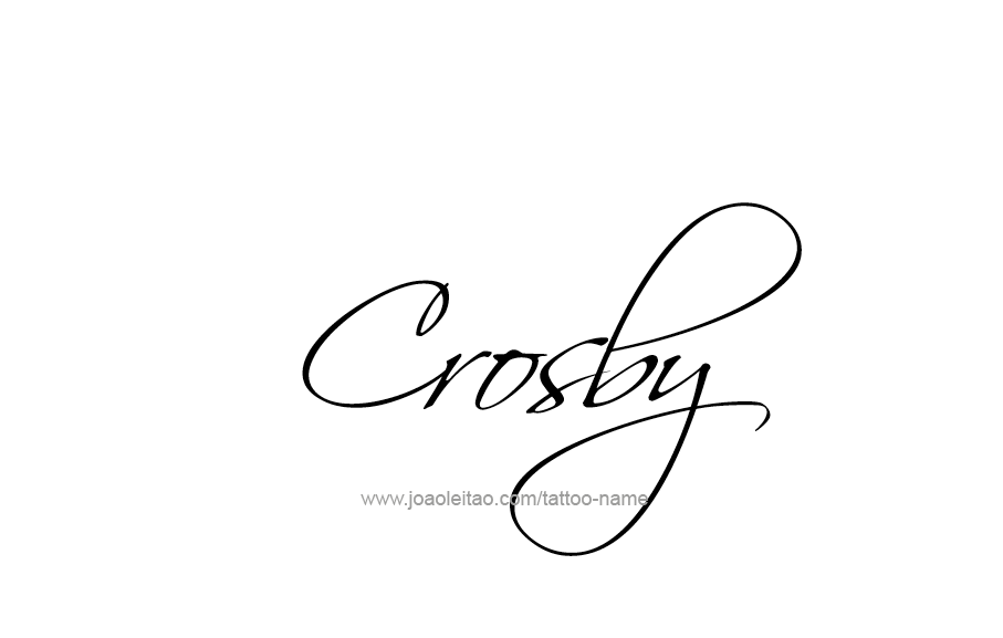 Tattoo Design  Name Crosby   