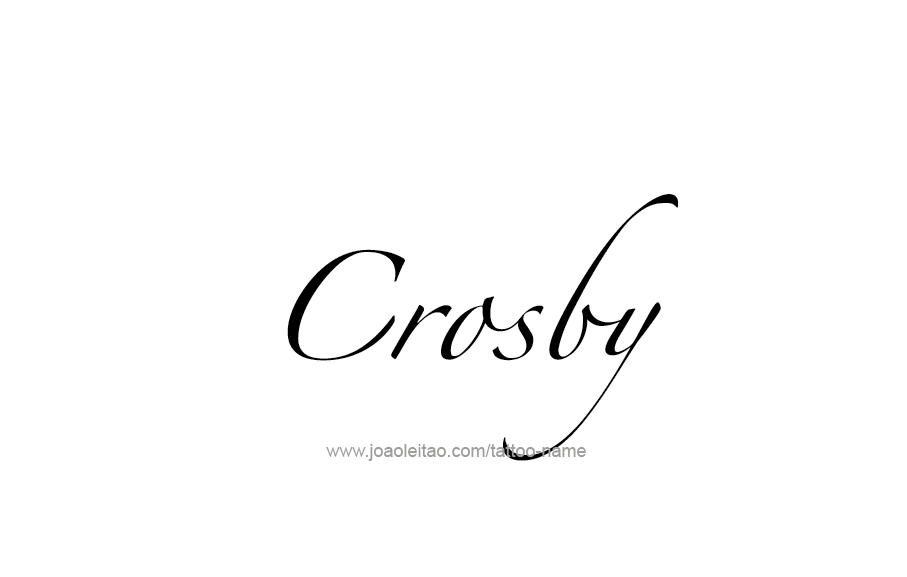 Tattoo Design  Name Crosby   