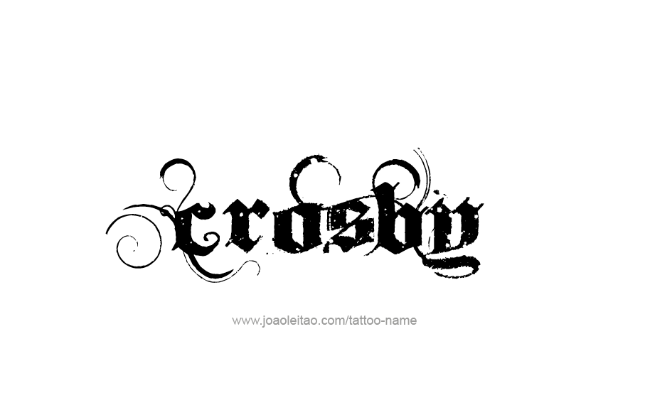 Tattoo Design  Name Crosby   