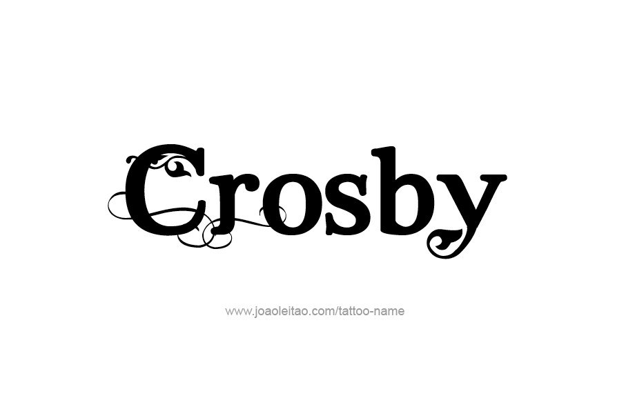 Tattoo Design  Name Crosby   