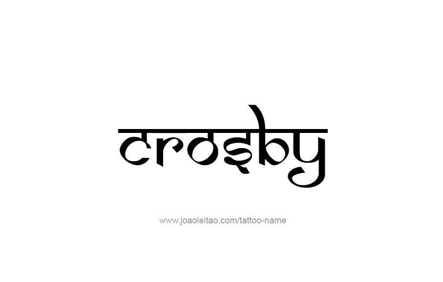 Tattoo Design  Name Crosby   