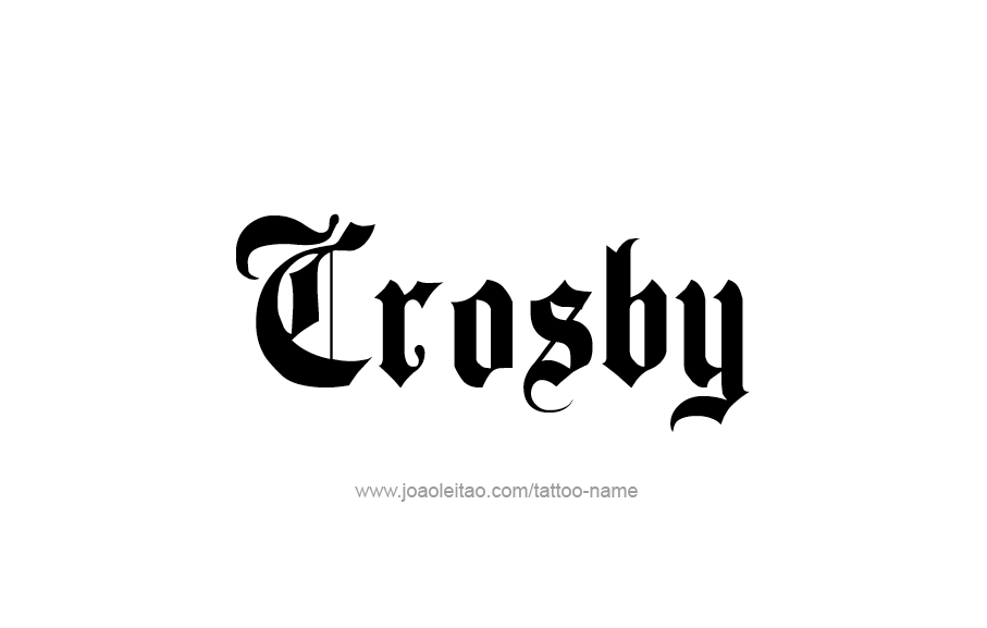 Tattoo Design  Name Crosby   