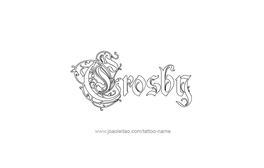 Tattoo Design  Name Crosby   