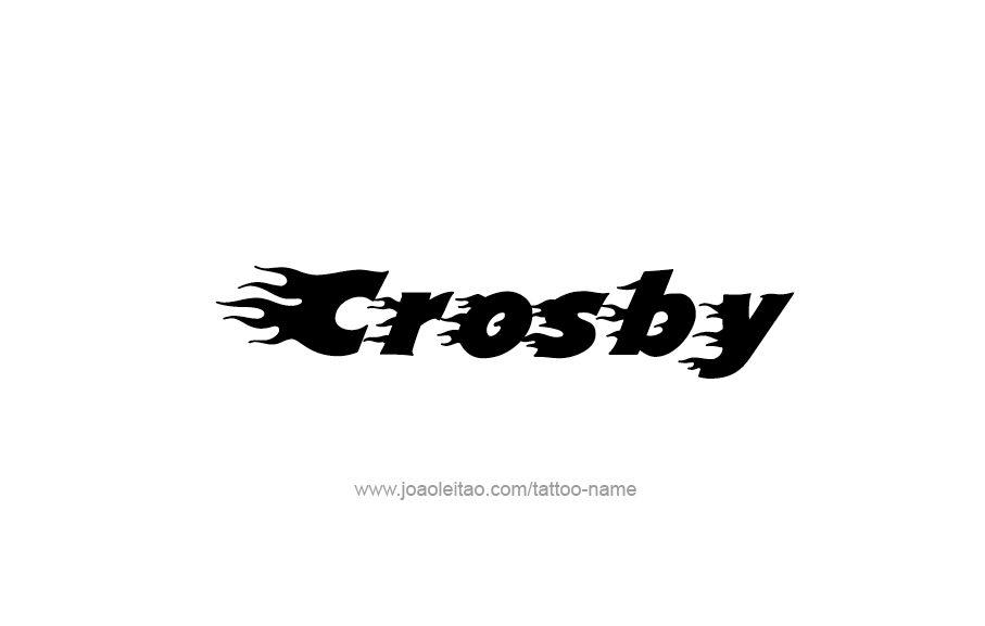 Tattoo Design  Name Crosby   