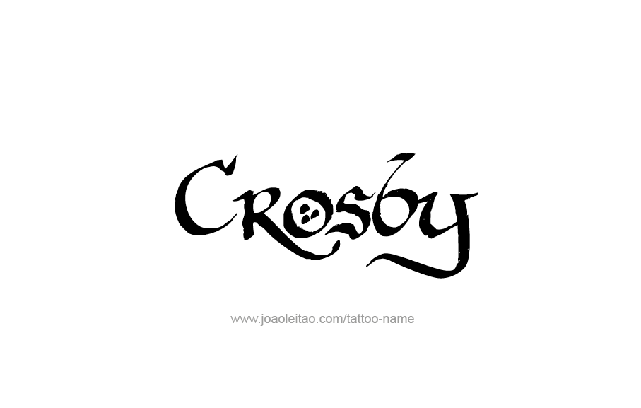 Tattoo Design  Name Crosby   