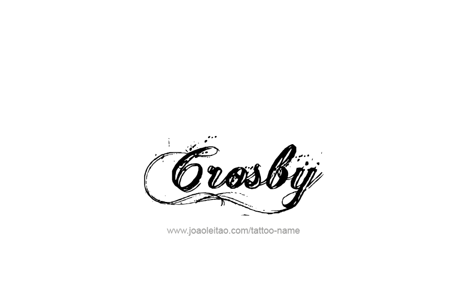 Tattoo Design  Name Crosby   