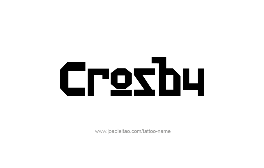 Tattoo Design  Name Crosby   