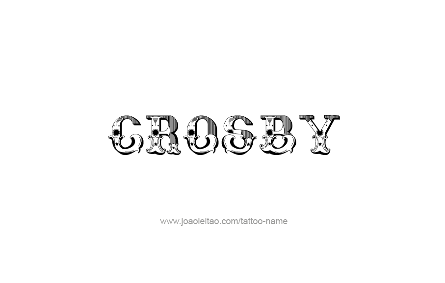 Tattoo Design  Name Crosby   