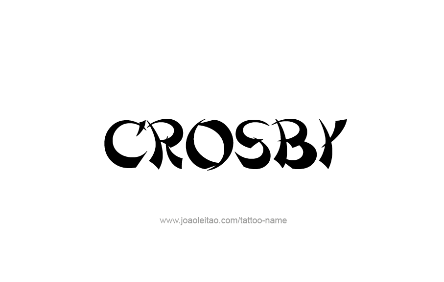 Tattoo Design  Name Crosby