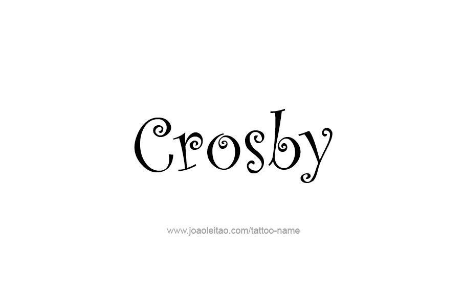 Tattoo Design  Name Crosby   