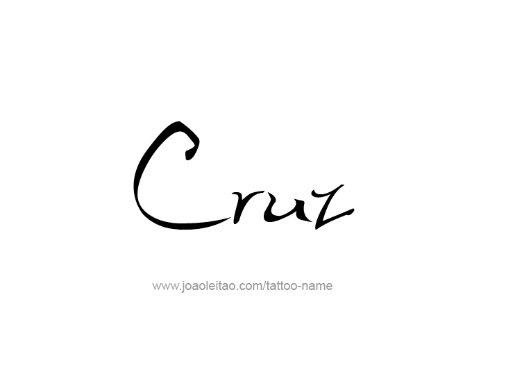 Tattoo Design  Name Cruz   