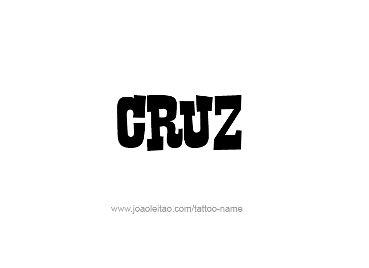 Tattoo Design  Name Cruz   