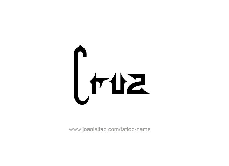 Tattoo Design  Name Cruz   