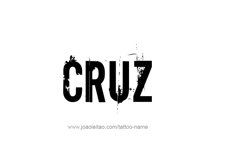 Tattoo Design  Name Cruz   