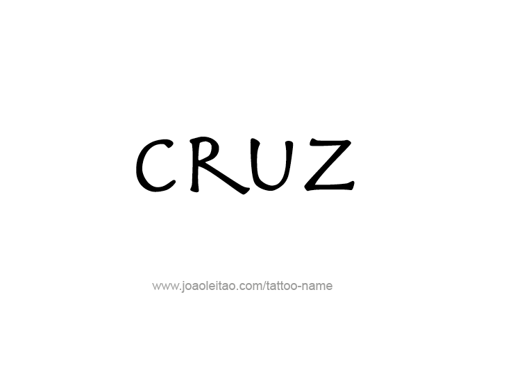 Tattoo Design  Name Cruz   