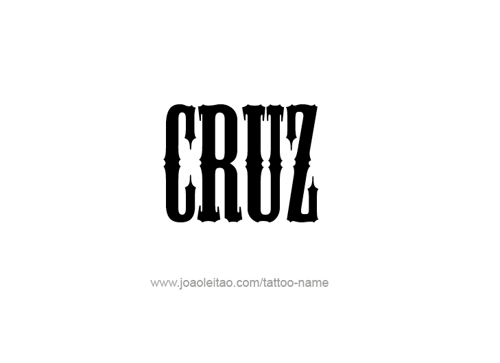 Tattoo Design  Name Cruz   